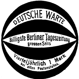 Logo der Berliner Tageszeitung Deutsche Warte
