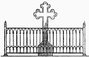 Grabkreuz und Gitter